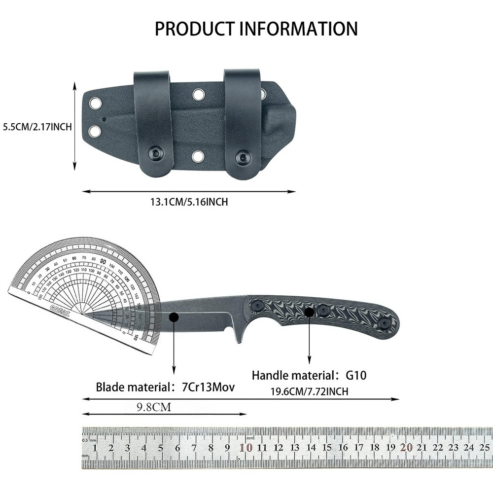 Noże ze stali 7Cr13MoV z pełny – Edc Carry Fixed Blade recenzja i cena